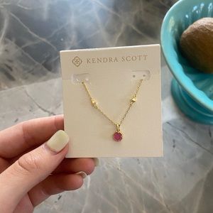 Nola Pendant Gold with Pink Azalea Illusion *custom*